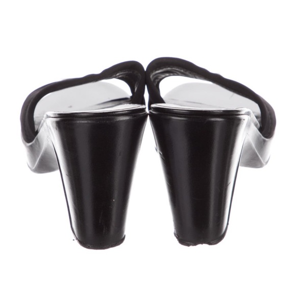 Stuart Weitzman Black Block Sandal Slidea with Platform Size 6 - Picture 3 of 5